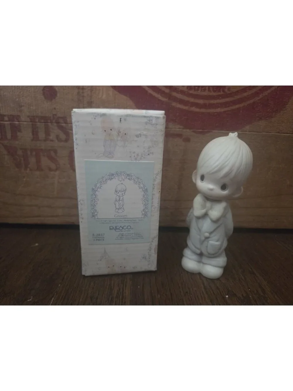 Precious Moments - Groom #E-2837 Porcelain Figurine - wedding marriage